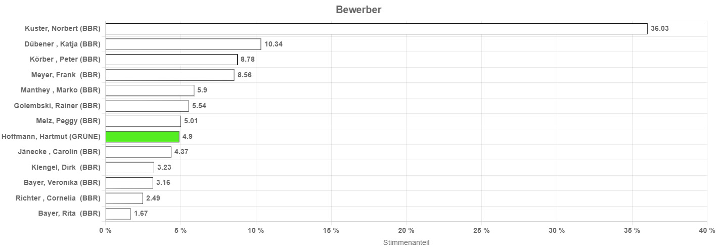 vorläufiges Ergebnis Ortschaftsratswahl Rieder